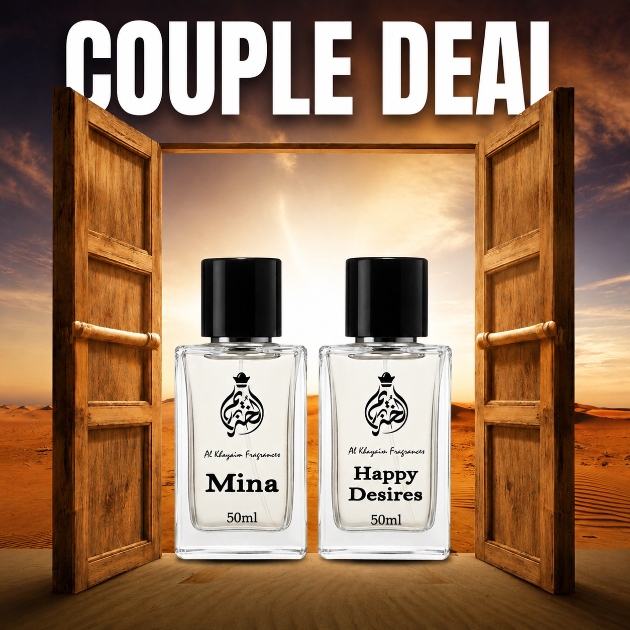 Couple Perfume Deal – Mina (Bombshell Impression) + Happy Desires (Dunhill Desire Impression) | 2 × 50ml