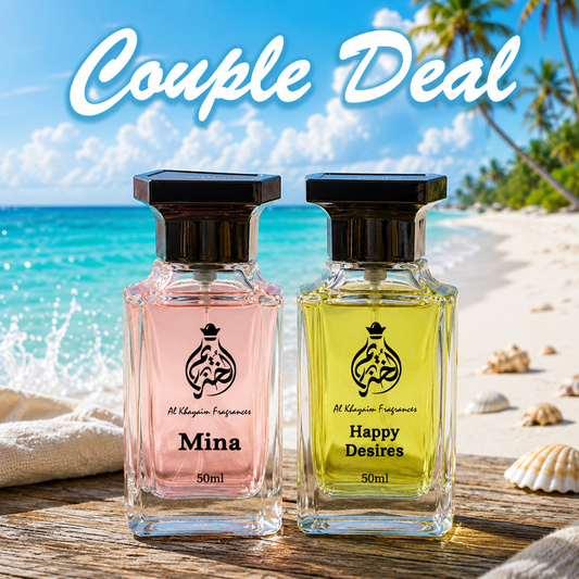 Couple Perfume Deal – Mina (Bombshell Impression) + Happy Desires (Dunhill Desire Impression) | 2 × 50ml